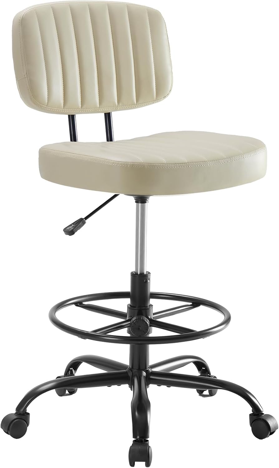 DUMOS Armless Drafting Chair, Standing Desk Chair, Rolling Stool