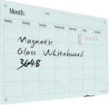 Magnetic Glass Monthly Calendar Whiteboard by Unknown