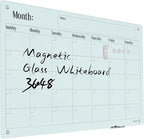 Magnetic Glass Monthly Calendar Whiteboard by Unknown