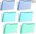 SUPEASY Clear Acrylic Single Pocket, Large Plastic Hanging Wall Mount File by SUPEASY