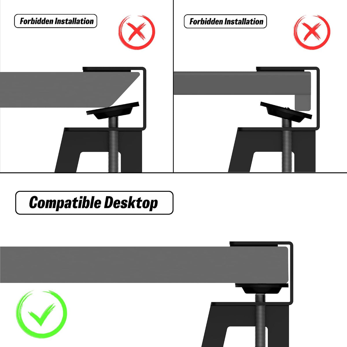 Under Desk Keyboard Tray, Slide-Out Keyboard Drawer with C-Clamp 25.6"x1...