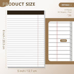 Nichela 5" x 8" Note Pads 6 Pack of Legal Pads Narrow Ruled Notepad - Image 2