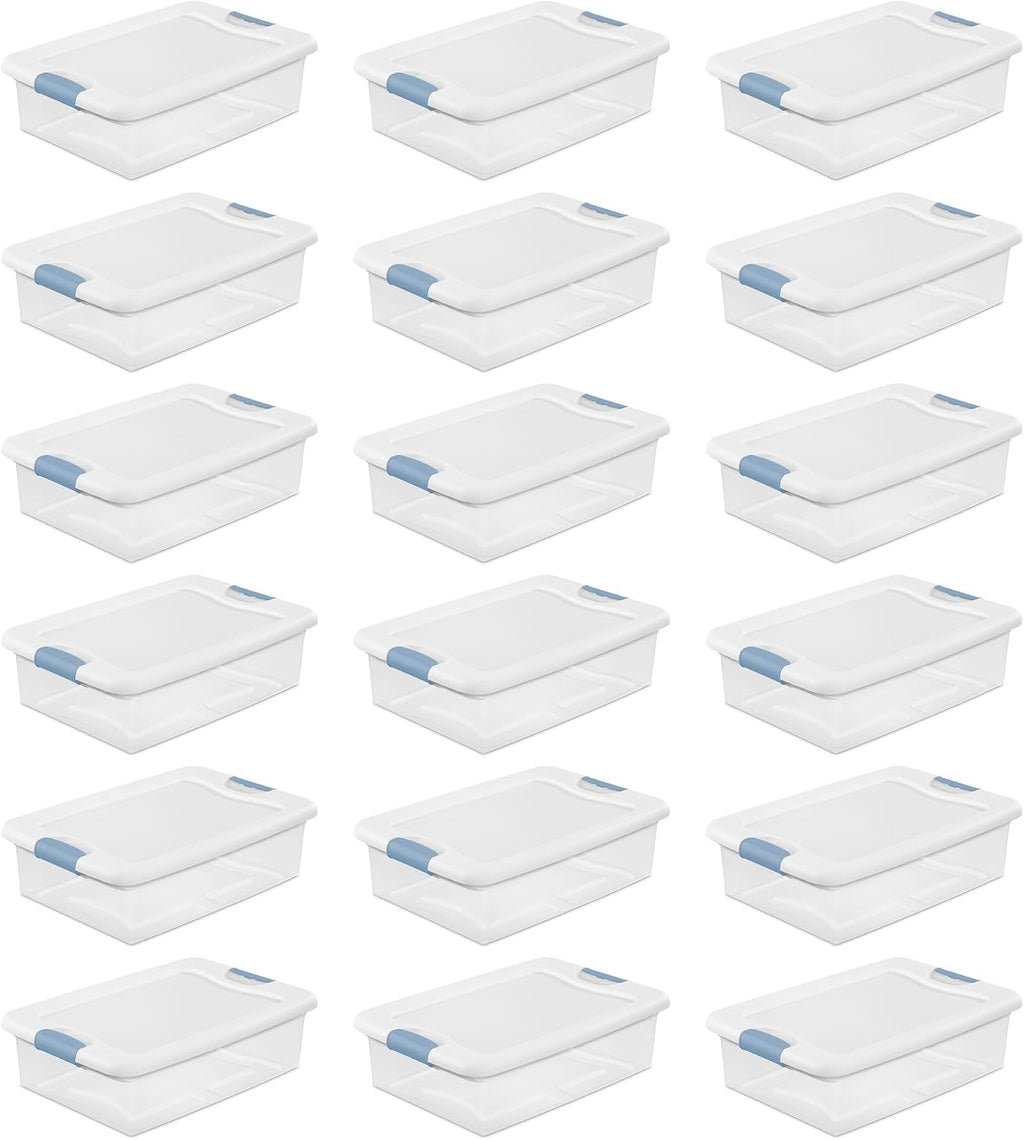 Sterilite 18-Pack Latching Box, Under Bed Storage Bins