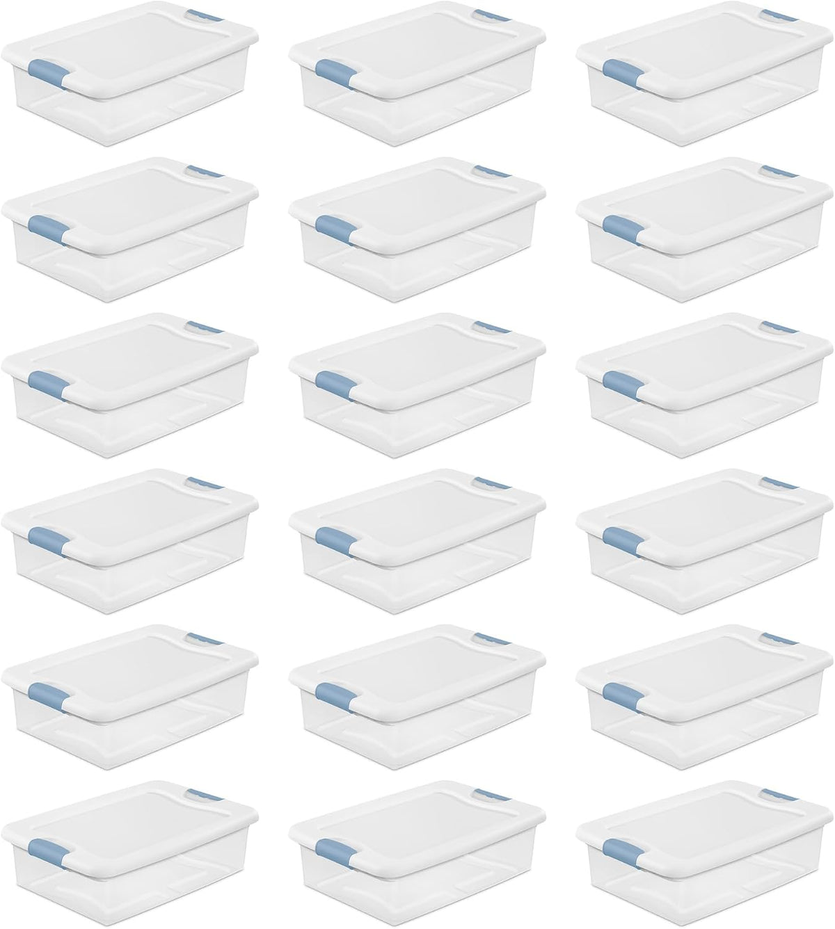 Sterilite 18-Pack Latching Box, Under Bed Storage Bins