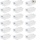 Sterilite 18-Pack Latching Box, Under Bed Storage Bins by Sterilite