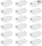 Sterilite 18-Pack Latching Box, Under Bed Storage Bins by Sterilite