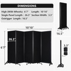 Strongbird Folding Room Partition, Office Partition Dividers, Privacy Divider - Image 2