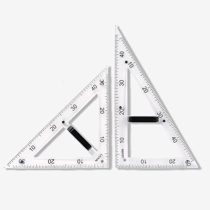 Magnetic Geometry Tool, Protractor, Triangle Rulers Easy Attachment Blackboard by CAQ
