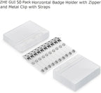 ZHEGUI Clear Plastic Name Tag Holder and Metal Badge Clips - Image 2