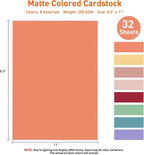 MAXECHO 8.5"×11" Colored Cardstock 32 Sheets, 250gsm/92lb Double-Sided - Image 2