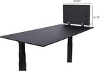 Stand Up Desk Store ReFocus Raw Clamp-On Acoustic Desk Divider Mounted Privacy - Image 6