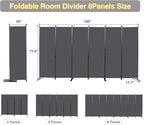 CHOSENM Room Divider, 6 Panel Folding Privacy Screens - Image 2
