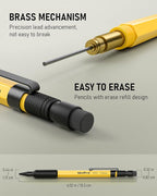 Nicpro 21PCS 1.3 mm Mechanical Pencil Set in Leather Bag - Image 5
