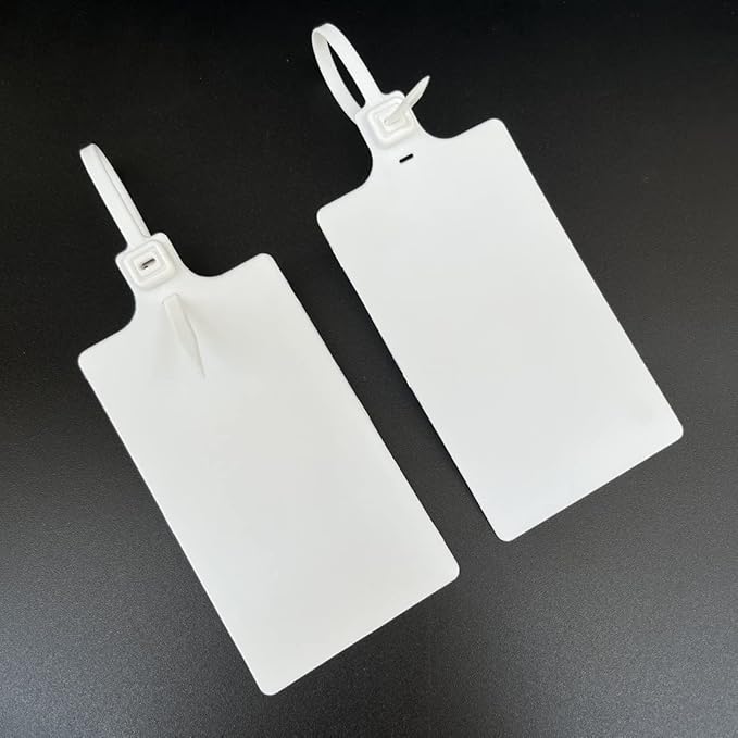 Blank Waterproof Plastic Tags for Labeling Marker Ties Large Tag Fastener Zip - Image 3