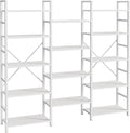 SUPERJARE Triple 5 Tier Bookshelf, Bookcase
