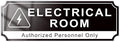 Electrical Room Door Sign for Business，Self-Adhesive Durable Modern Electrical by LUHIMO