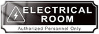 Electrical Room Door Sign for Business，Self-Adhesive Durable Modern Electrical by LUHIMO