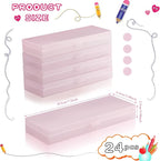 Fainne 24 Pcs Plastic Pencil Case Bulk Pencil Boxes Plastic Stationery Case - Image 2
