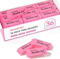 Shuttle Art Pink Erasers, 36 Pack Erasers Bulk, Latex-Free, No Smudge, Soft by ShuttleArt