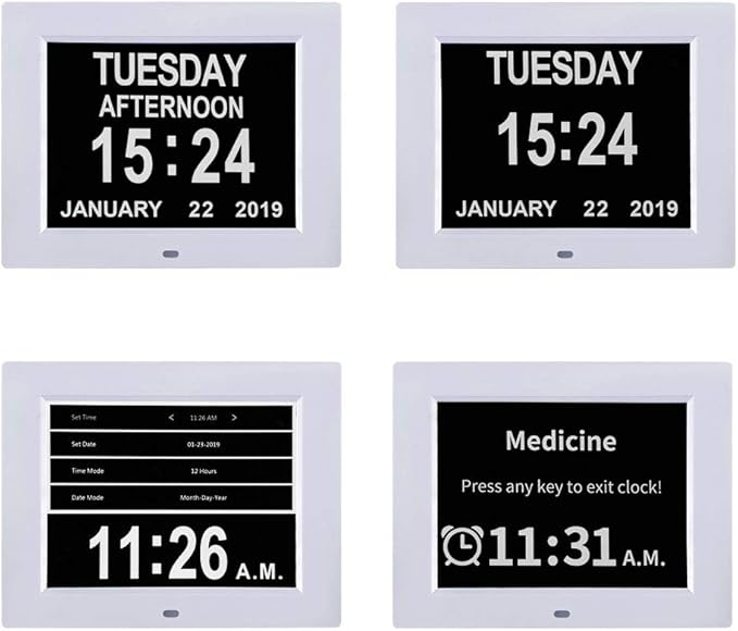 TMC 8 Inch Digital Dementia Clock - Image 5