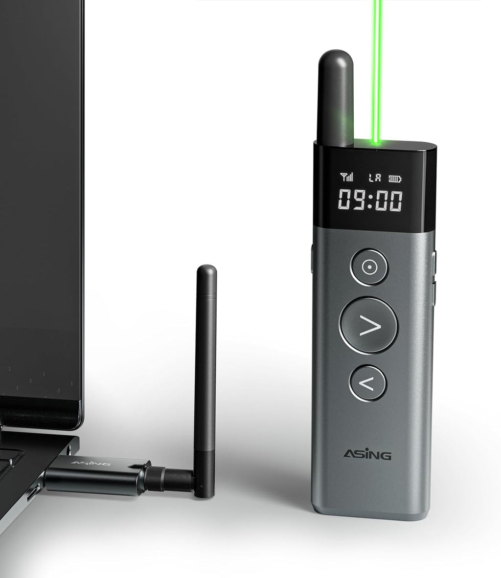 ASING 980ft Ultra-Long Distance Wireless and USB Laser Presentations Remote