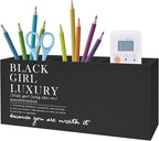 Exqcom Black Girl Luxury Inspirational Pen Pencil Holder, Desk Accessories Gifts by Exqcom
