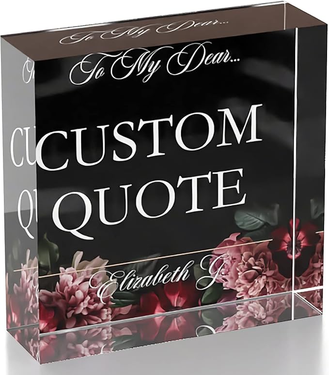 Personalized Gifts, Custom Quote Block Letter Board, Crystal-Clear Acrylic - Image 9