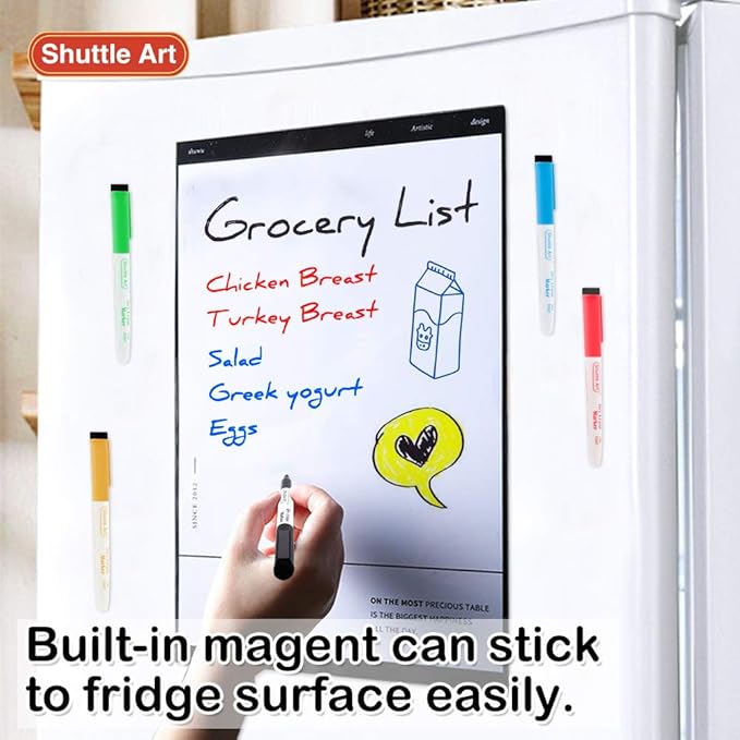 Shuttle Art Dry Erase Markers, 15 Colors Magnetic Whiteboard Markers - Image 7