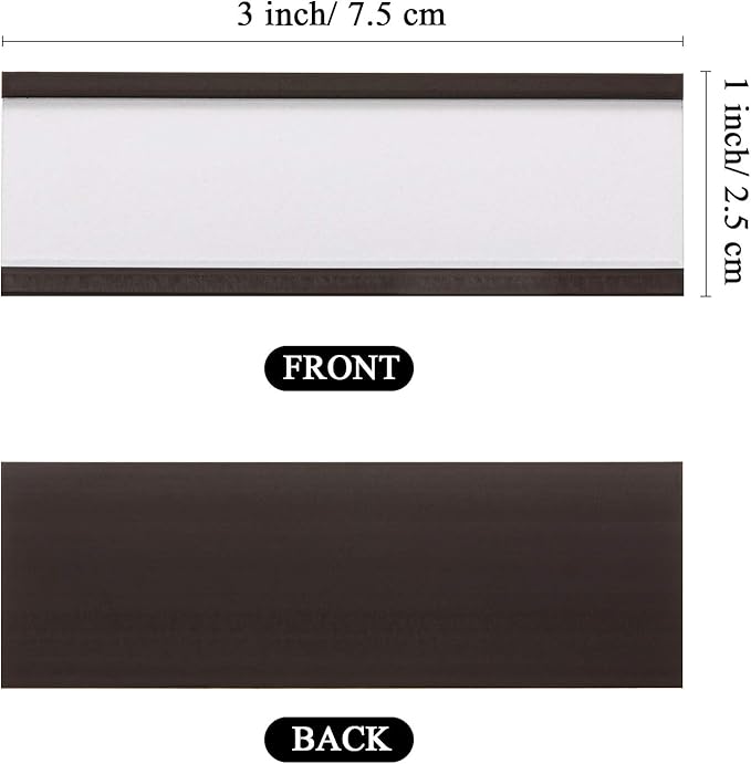 Outus 30 Pcs 3 x 1 Inch Magnetic Label Holders Locker Name Tags - Image 2