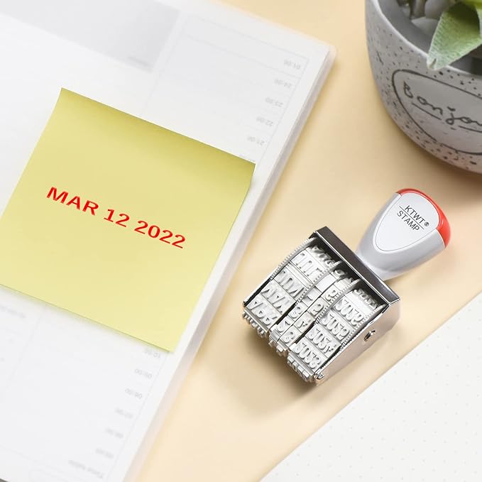 KTWT 1.5" Rubber Stamp Line Dater, Date Stamp, Office Stamp, Rotating Stamp - Image 7