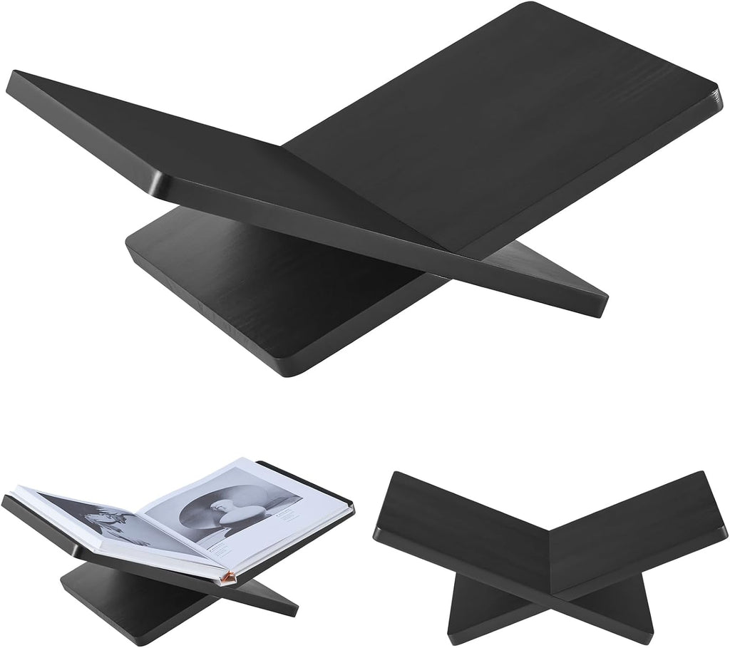 Solid Wooden Book Stand 16" x 9.5" x 6" Extra Large Display Stand | Open Book Holder Stand, Wood Book Display Stand for Coffee Table Books, Cookbooks, Bibles & Magazines