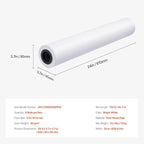 VEVOR 24 in x 150 ft Plotter Paper, 6 Rolls, 20 LB Bond, Architectural D/E - Image 8