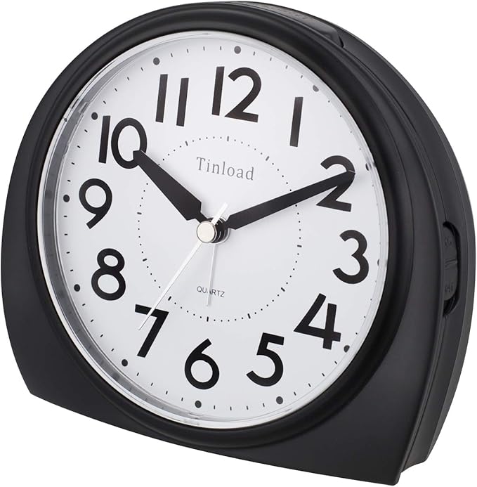 Tinload 5.5" Large Analog Alarm Clock Silent Non Ticking, Gentle Wake, Beep - Image 5