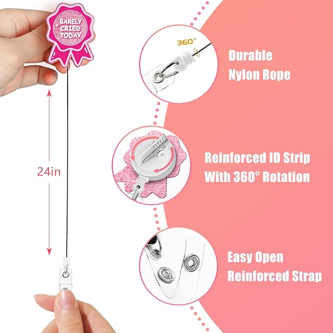 Aoryalps Retractable Badge Reel Holder Retractable - Image 5
