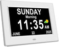 8‘’ Digital Calendar Day Clock, Gifts by Unknown