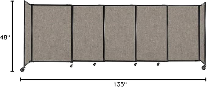 Versare Straightwall Sliding Portable Wall Partition | Freestanding Office - Image 7