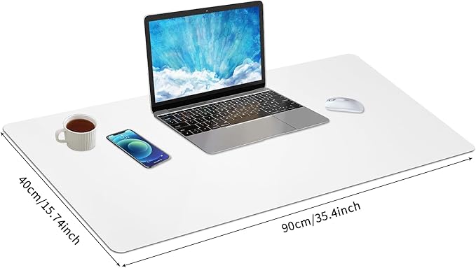 Leather Desk Pad, Large Mouse Pad, Non-Slip Desktop Mat, Leather Desk Blotter - Image 4