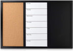 Navaris Combination Board Cork/Whiteboard/Chalkboard - Image 5