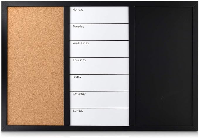 Navaris Combination Board Cork/Whiteboard/Chalkboard - Image 5