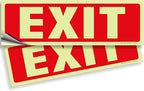 iSYFIX Exit Glow in the Dark Sign Stickers – 2 Pack 12x4 Inch – by iSYFIXPREMIUMSIGNS