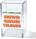 Vgrti Live Laugh Love Funny Anti Cliche Acrylic Cosmetic Pencil Pen Holder Cup by Unknown