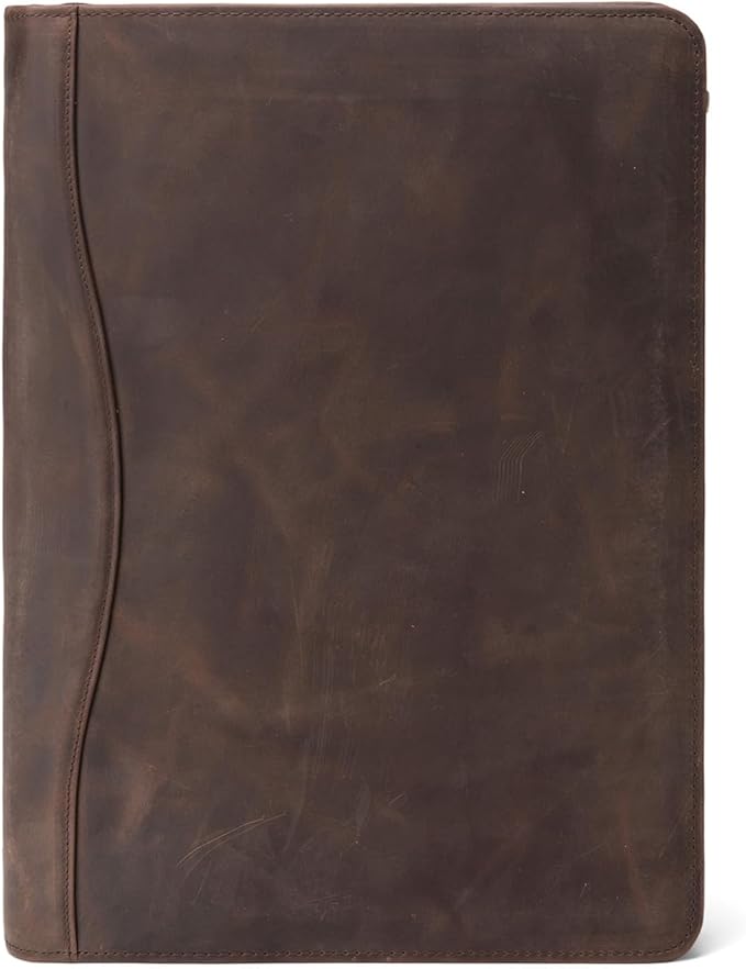 Geslun Genuine Leather Portfolio, Legal Size 8.5 x 14 Pad Holder, Business - Image 2