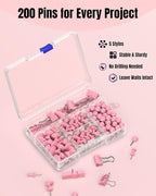 Uniclife 200 Pcs Thumb Tacks for Wall, Decorative Push Pins, Cute Thumbtacks - Image 6