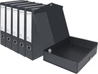 HUA JIE A4 Storage File Boxes Plastic Archives Cases, PVC File Folder Organizer by HUA+JIE