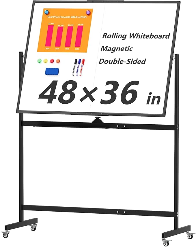 Neatsure Large Rolling Whiteboard on Wheels by Neatsure