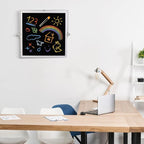 Small Magnetic Chalk Board 10"X10", Desktop Standing/Wall Hanging Chalkboard - Image 7