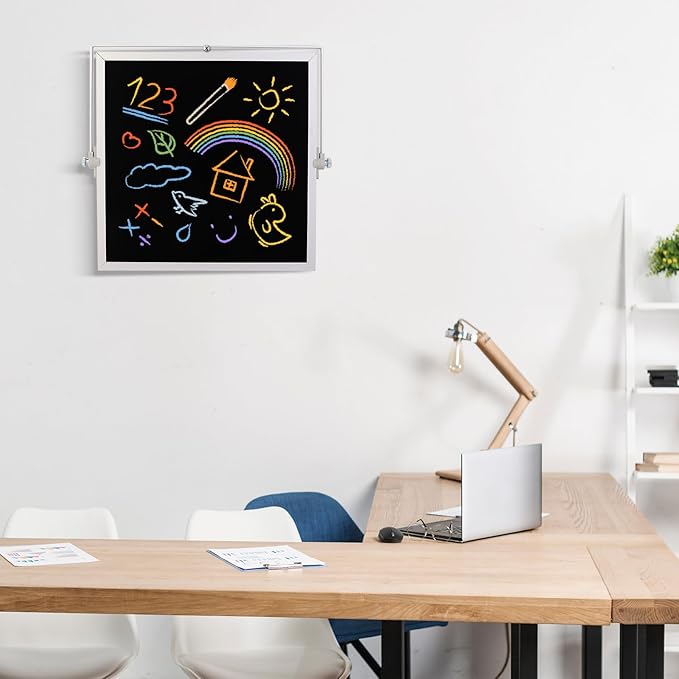 Small Magnetic Chalk Board 10"X10", Desktop Standing/Wall Hanging Chalkboard - Image 7