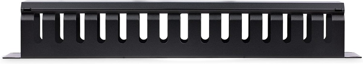StarTech Horizontal 2U Rack Finger Duct with Cover, 19in Steel Wire Duct