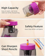 ZMOL Electric Rechargeable Pencil Sharpener, Automatic Pencil Sharpeners Kids - Image 8