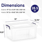 Superio Storage Bins with Lids, Stackable Totes, BPA Free, Odor Free, Organizer - Image 2